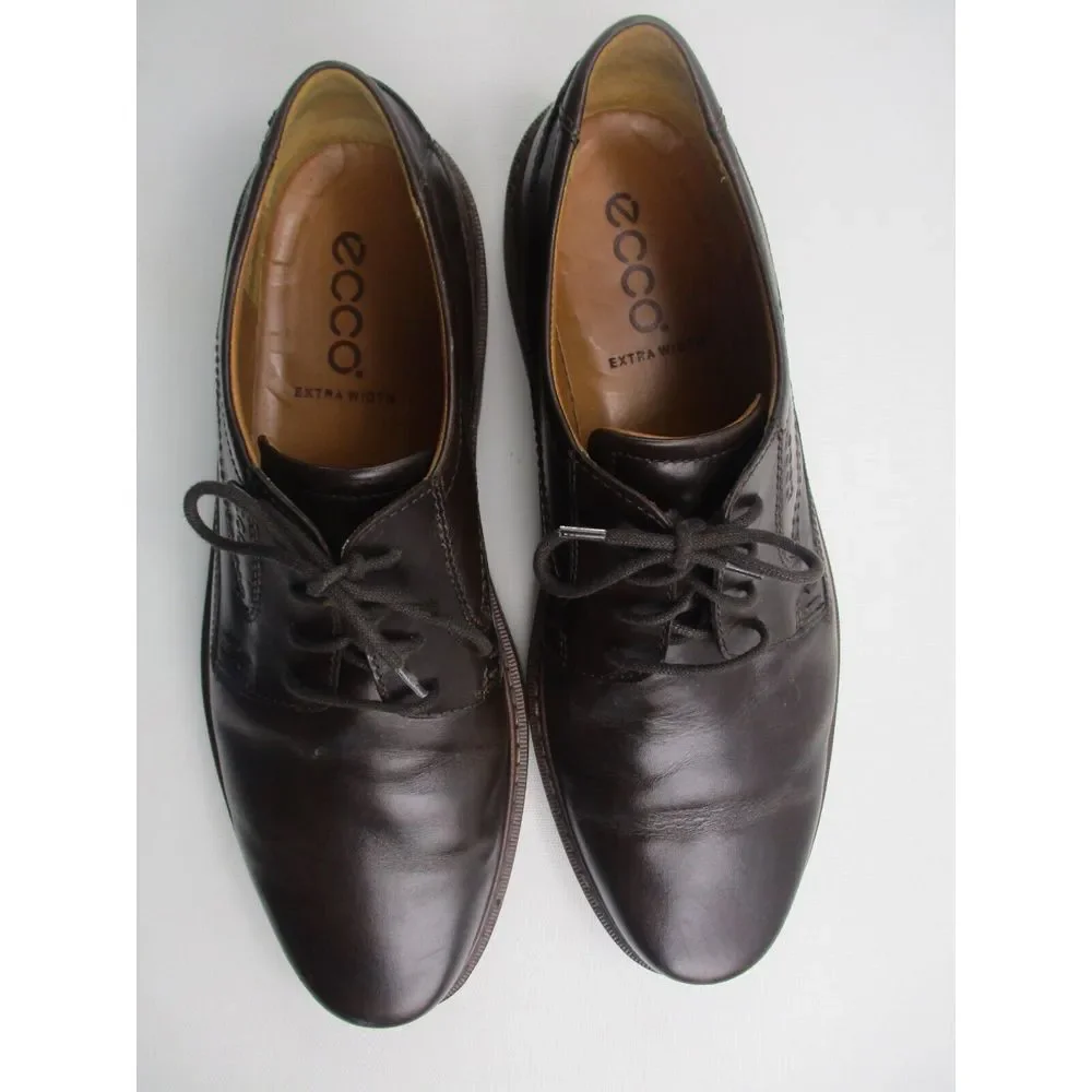 ECCO‎ Men's Brown Oxfords Round Toe Dress Shoes 33154  Size 13.5 W US 47 EU